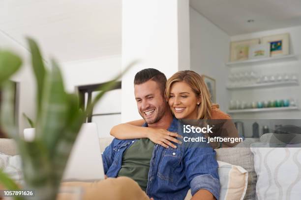 Watch This Movie Trailer Babe Stock Photo - Download Image Now - Domestic Life, Happiness, Residential Building