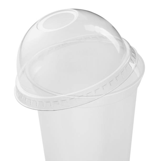 istock white transparent plastic cup with a lid, on a white background, close-up, isolate 1057892574