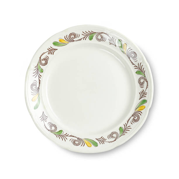 istock White ceramic plate top view. Close up. Isolated on white background 1057896336