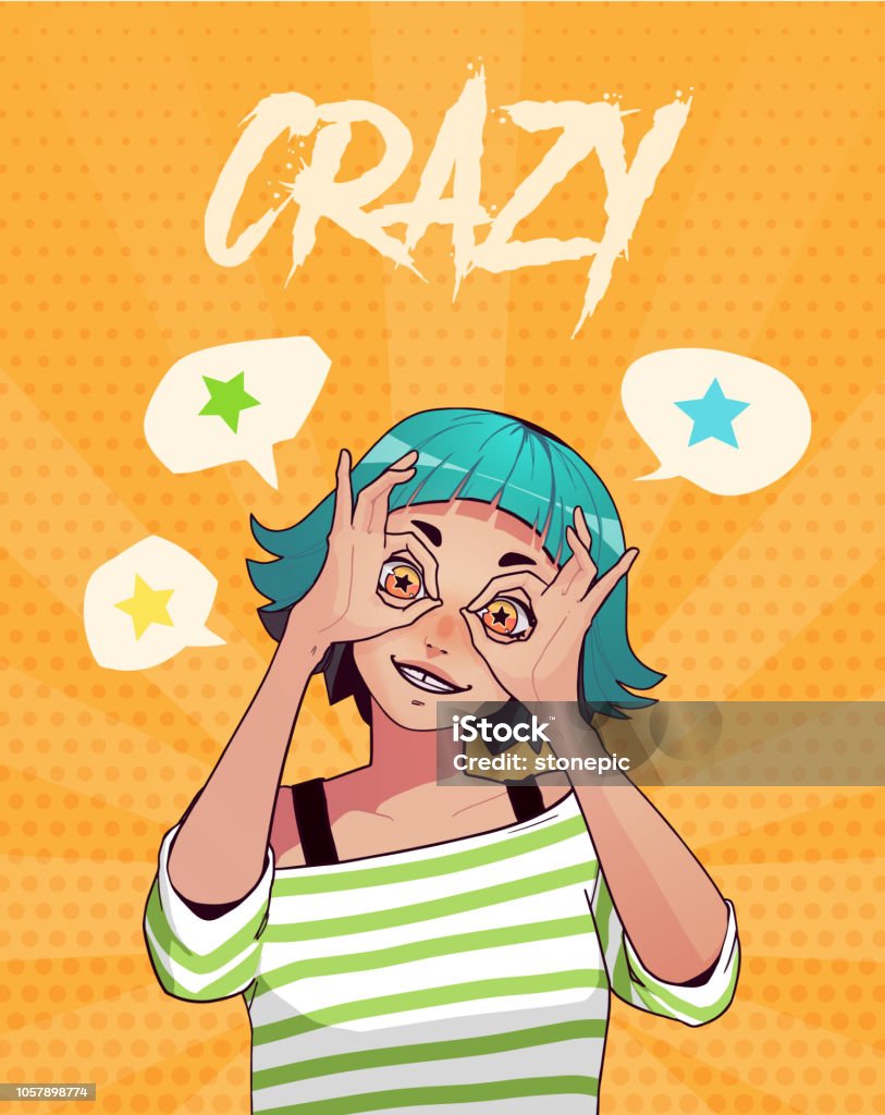 Ilustración de Cartel Tarjeta O Camiseta De Impresión Con Divertidos Chica Excitada Mostrando Gestos Bien Con Ambas Manos Ilustración De Estilo Anime y más Vectores Libres de Derechos de Estilo manga - Ilustración de Cartel Tarjeta O Camiseta De Impresión Con Divertidos Chica Excitada Mostrando Gestos Bien Con Ambas Manos Ilustración De Estilo Anime y más Vectores Libres de Derechos de Estilo manga -