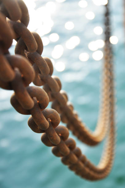 istock Iron Chain and Sea 1057899412