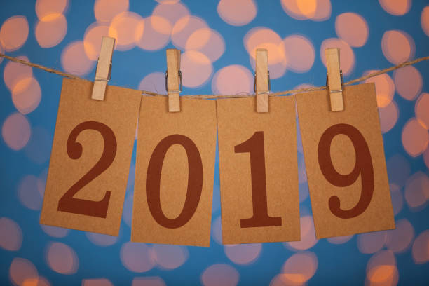 istock New Year 2019 Concept Clipped Cards and Lights 1057907428