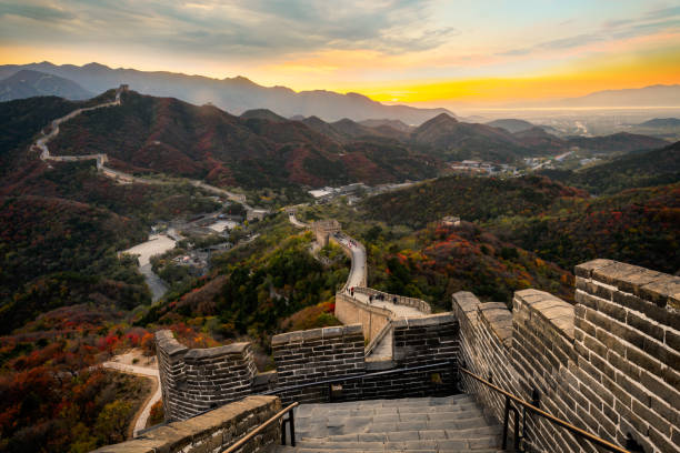 istock The Badaling Great Wall in the sunset, Beijing, China 1057907680