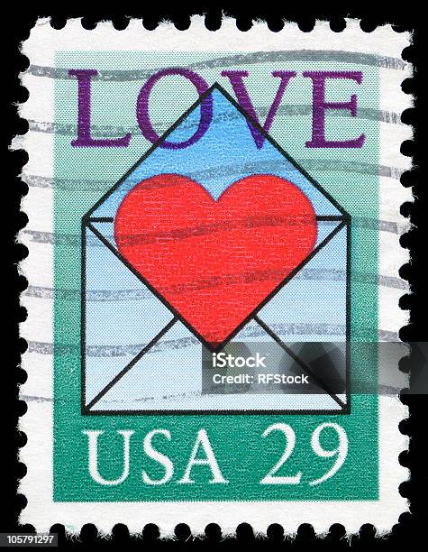Carta De Amor Carimbo - Fotografias de stock e mais imagens de Número 29 - Número 29, Selo Postal, Amor