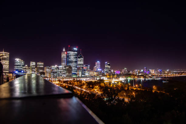 istock Perth Nightscape of the city 1057913660