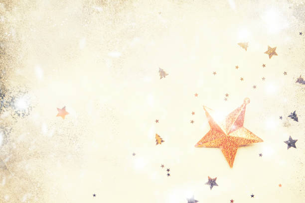 istock Christmas or New Year composition, frame, background with gold Christmas decorations 1057913870