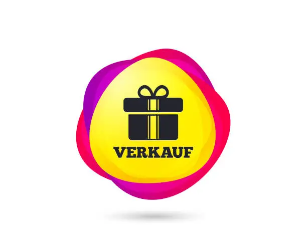 Vector illustration of Verkauf - Sale in German sign icon. Gift. Vector