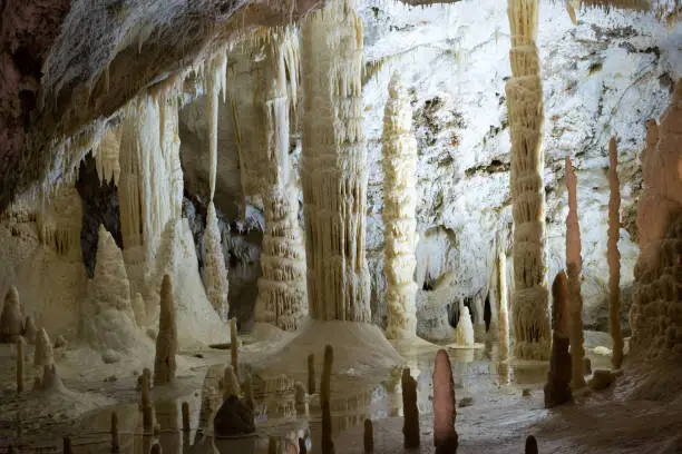 Grotte di Frasassi, karst cave system in the Genga, Ancona and the most famous show caves in Italy