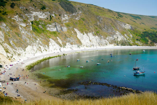 durdle door, dorset, royaume-uni, site du patrimoine mondial de côte jurassique - jurassic coast world heritage site photos et images de collection