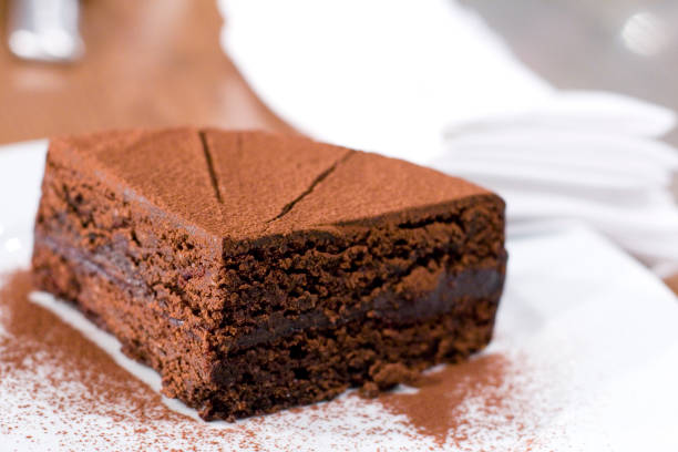istock Piece of chocolate cake. 1057916326