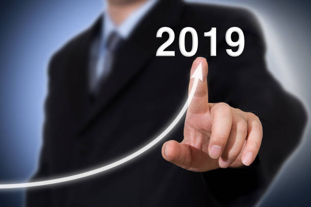 istock Development and growth 2019 concept. Businessman new year concept. 1057918776