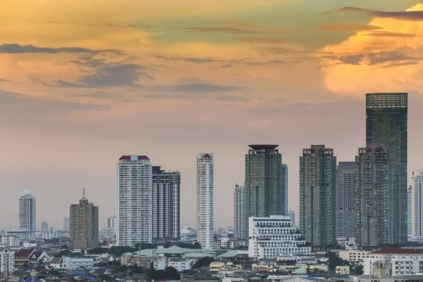 istock Big Clouds on Bangkok Metropolitan, High Angle 1057924644