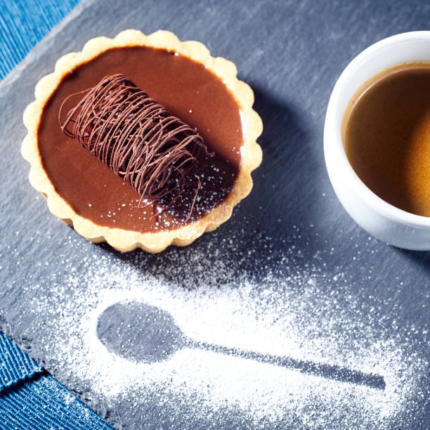 istock A cup of espresso with a chocolate dessert 1057928608
