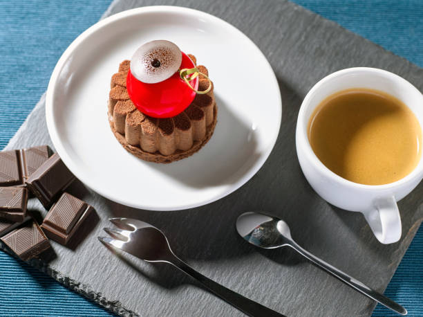istock A cup of espresso with a chocolate dessert 1057928638
