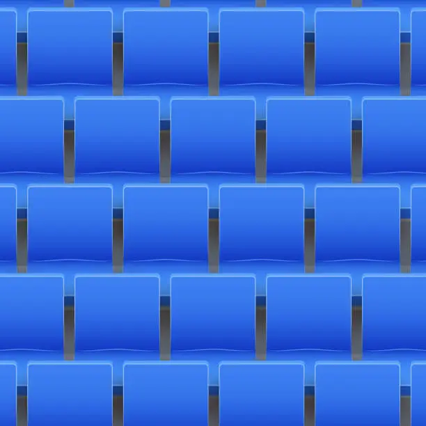 Vector illustration of Background of plastic stadium seats