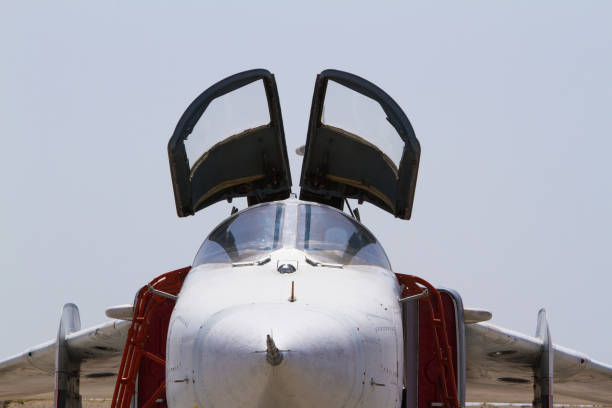 istock Military jet fighter ready to fly 1057931662