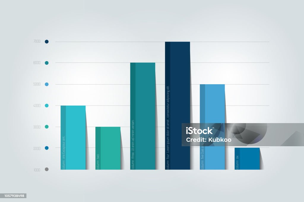 Graph Column Grid Column Graph Chart Template For Infographics Stock Illustration ...