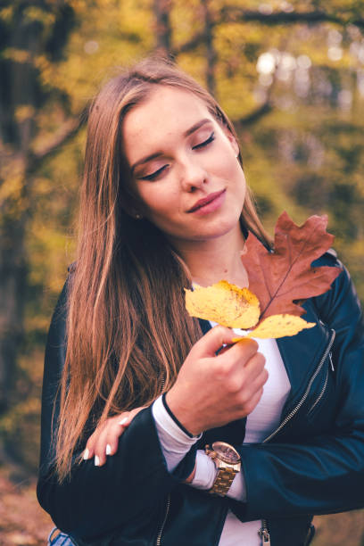 istock Woman enjoying autumn 1057938866