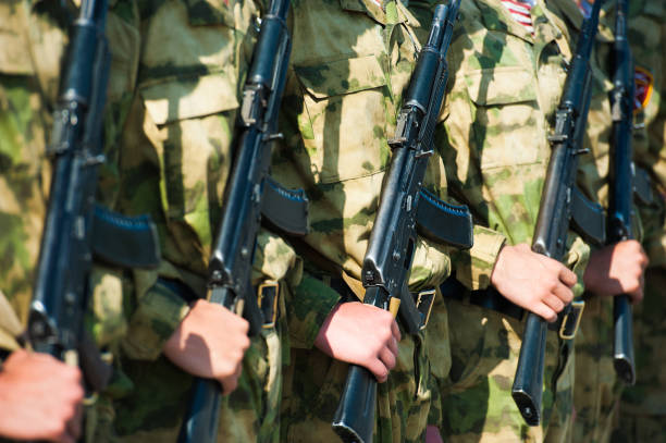 istock The parade of soldiers 1057942888