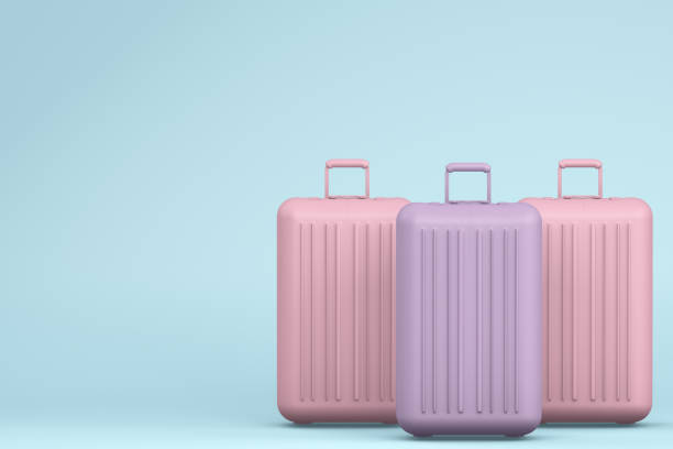 istock Suitcase, Minimal Travel Concept 1057945132