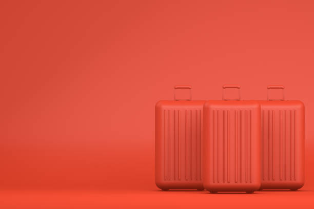 istock Suitcase, Minimal Travel Concept 1057945300