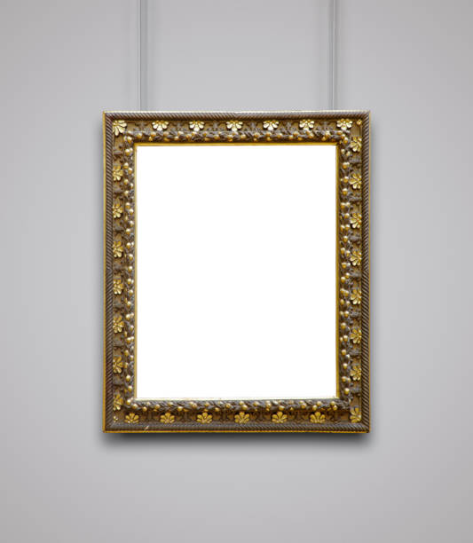 istock Golden vintage frame isolated on white background (All clipping paths included) 1057946946