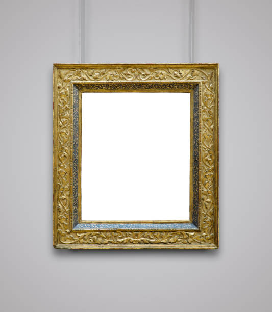 istock Golden vintage frame isolated on white background (All clipping paths included) 1057946954