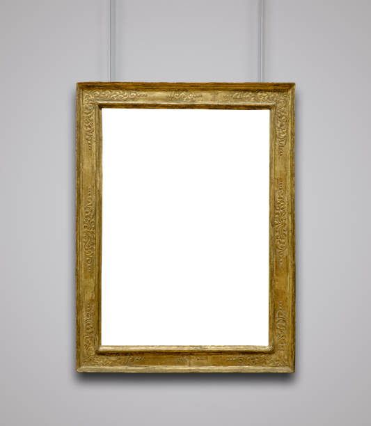 istock Golden vintage frame isolated on white background (All clipping paths included) 1057950138