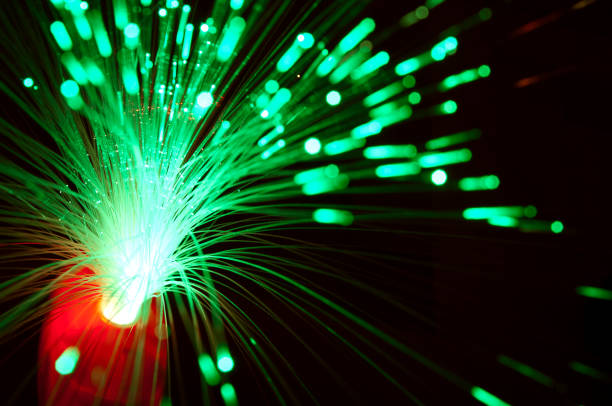 istock Abstract background with optical Fibers 1057951518