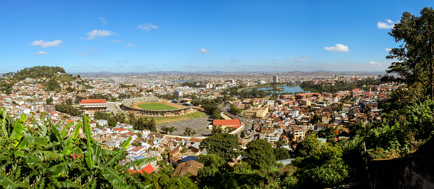 Panoramic view of the city of Antananarivo, capilal of Madagascar