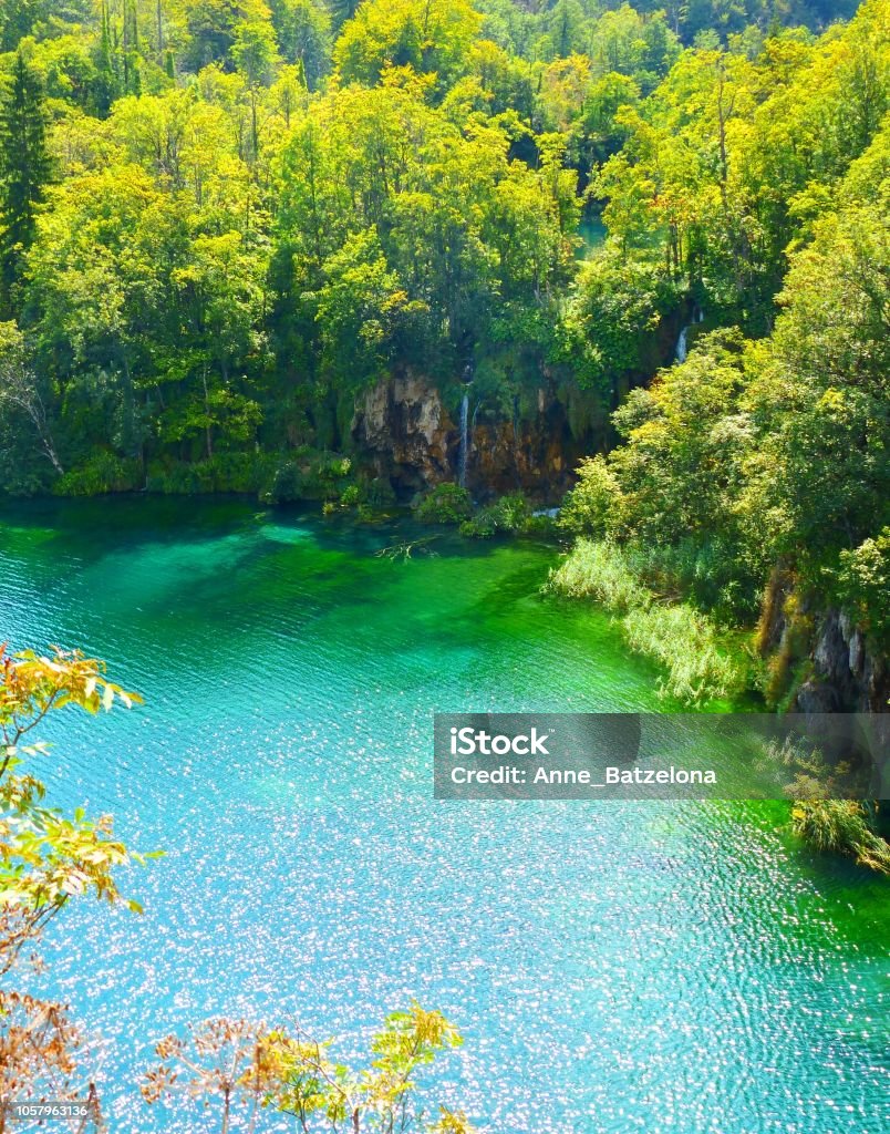 Plitvice lakes, Plitvička jezera, Croatia Waterfalls and Sinter Terraces at Plitvice lakes, Plitvička jezera, Croatia Croatia Stock Photo