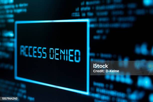 Access Denied Stock Photo - Download Image Now - Forbidden, Accessibility, White Collar Crime