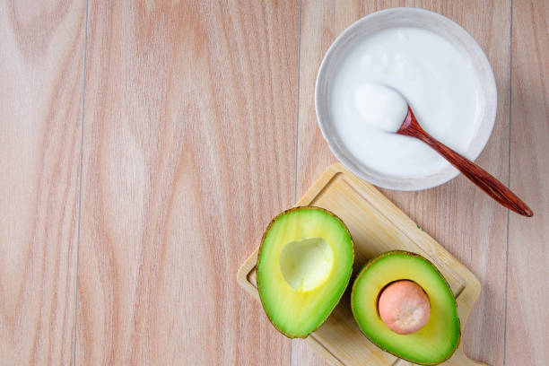 istock Yogurt and avocado Healthy breakfast 1057974856