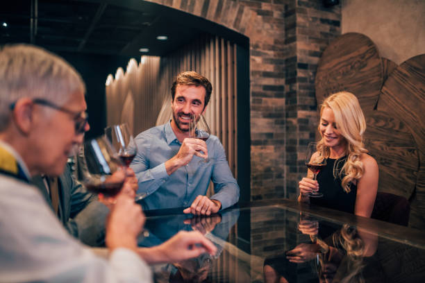 istock Family drinking wine at restaurant 1057978936