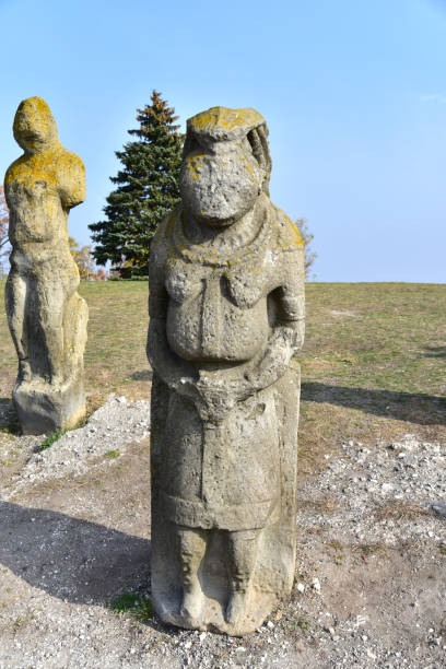 istock Polovtsian and Scythian stone idols 1057988768