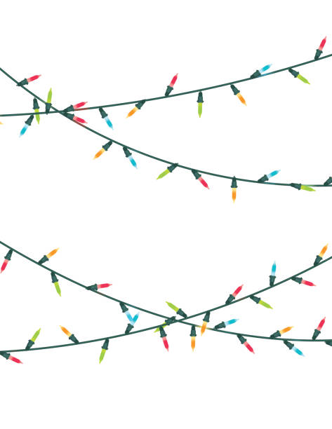 ilustrações de stock, clip art, desenhos animados e ícones de colorful christmas lights background - twinkle lights