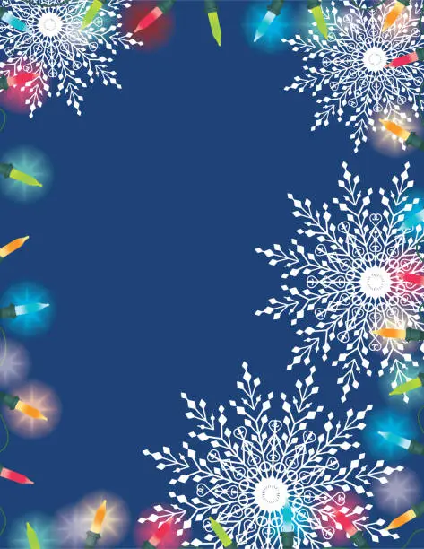 Vector illustration of Colorful Christmas Lights Background