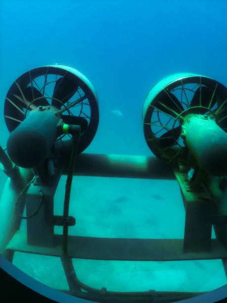 istock a small submarine propeller at a dive 1057994522