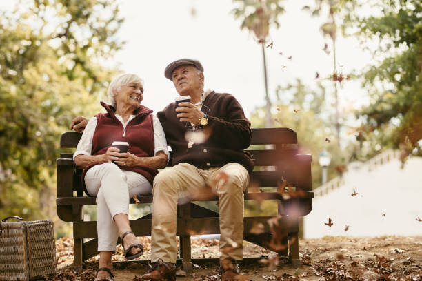 istock Relaxed senior couple on picnic 1057994712