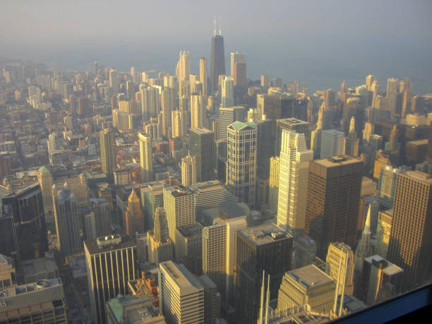 istock skyscrapers in chigago at the sunset 1057997388