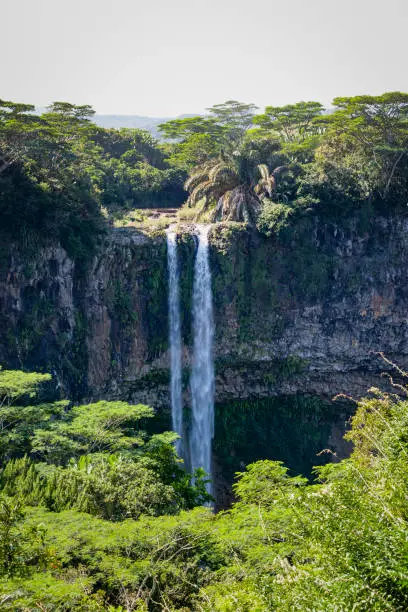 waterfalls of chamarel on mauritius island, africa