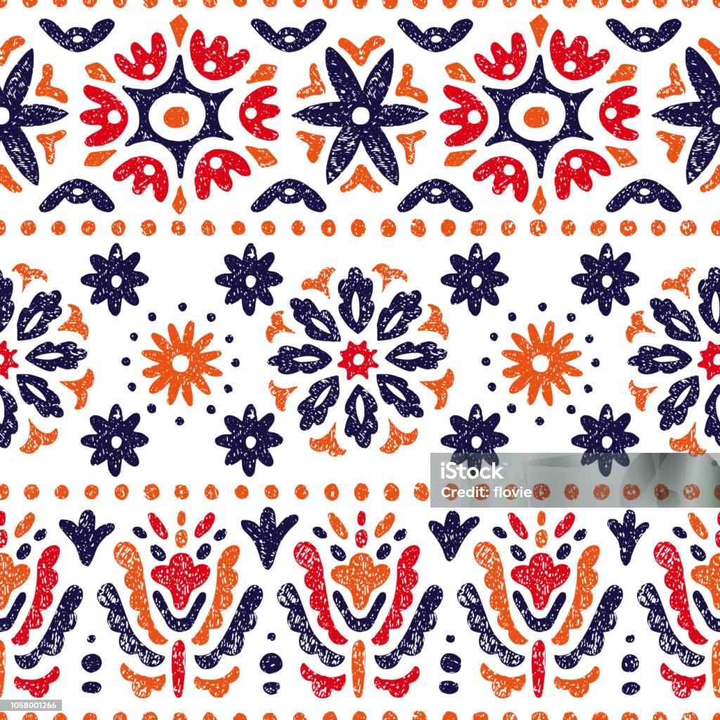 Seamless vintage pattern. Horizontal lines on a white background. Abstraction, flowers, ethnic and tribal motifs. Vector illustration. Seamless vintage pattern. Horizontal lines on a white background. Abstraction, flowers, ethnic and tribal motifs. Pattern stock vector