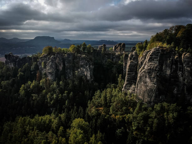istock Elbe Sandstone Mountains in Saxon Switzerland 1058001892