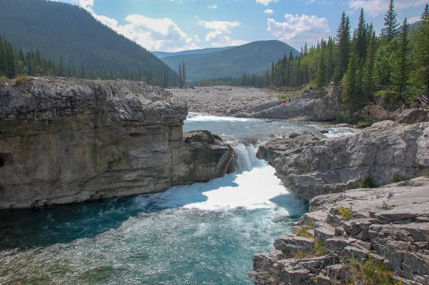 istock wonderful nature with rock and river 1058003862
