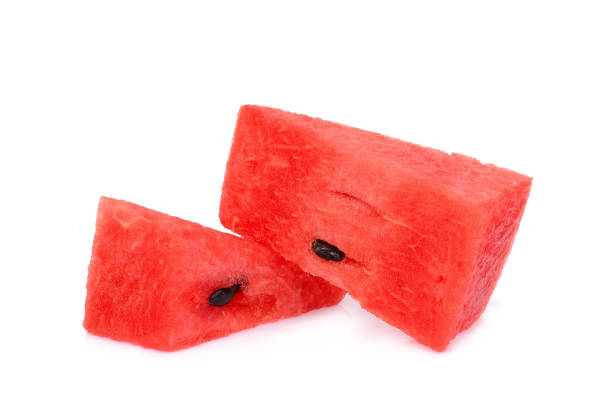istock sliced fresh watermelon isolated on white background 1058011702