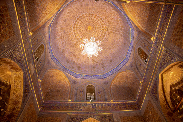 istock Gold and blue ceiling, Gur Emir, Samarkand, Uzbekistan 1058014864