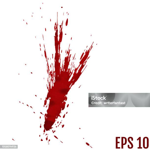 Blood Isolated On White Halloween Concept Vector Illustration Stock Illustration - Download Image Now