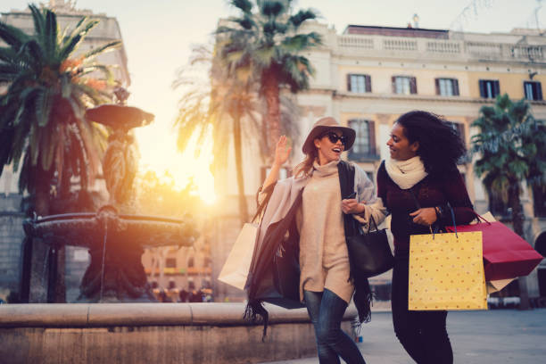 istock Women shopping in Barcelona 1058016802