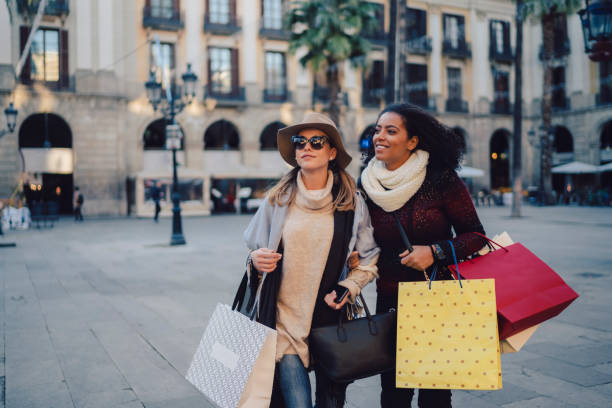Women shopping in Barcelona