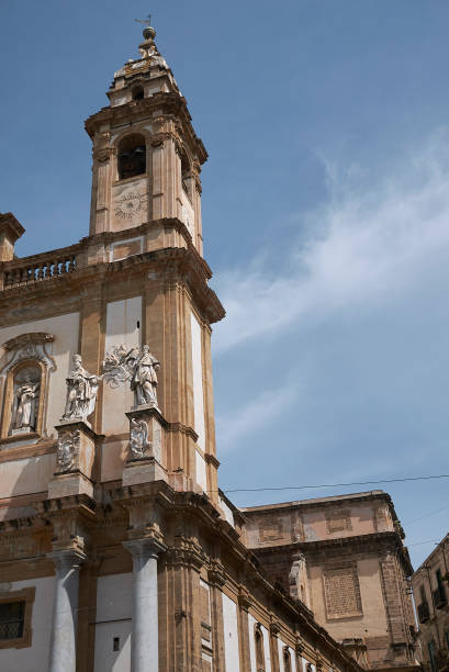 palermo, italia - plaza san domenico fotografías e imágenes de stock